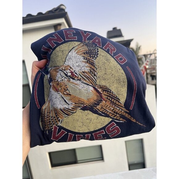 Vineyard Vines navy blue duck hunting graphic long sleeve tshirt S oversized - Picture 2 of 9